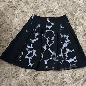 Elegant Black and White Floral Skirt